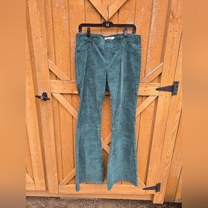 Teal Corduroy Flare Pants